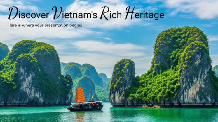 Plantilla de presentación Descubra el rico patrimonio de Vietnam
