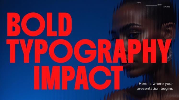 Modelo de apresentação Impacto da tipografia em negrito