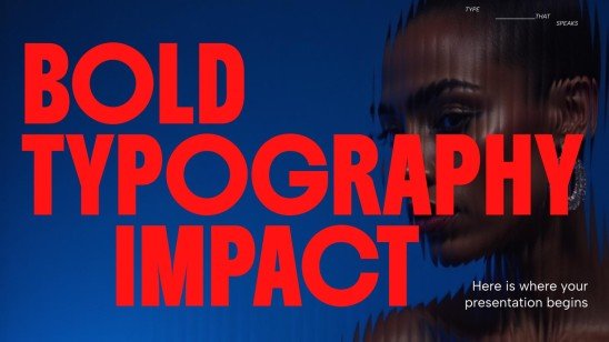 Modelo de apresentação Impacto da tipografia em negrito