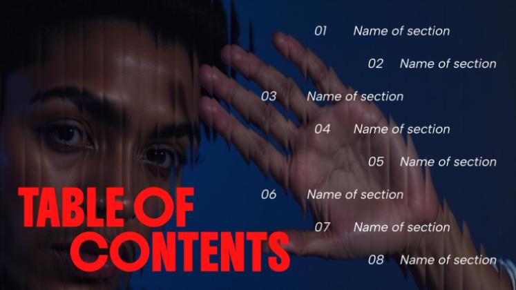 Modelo de apresentação Impacto da tipografia em negrito