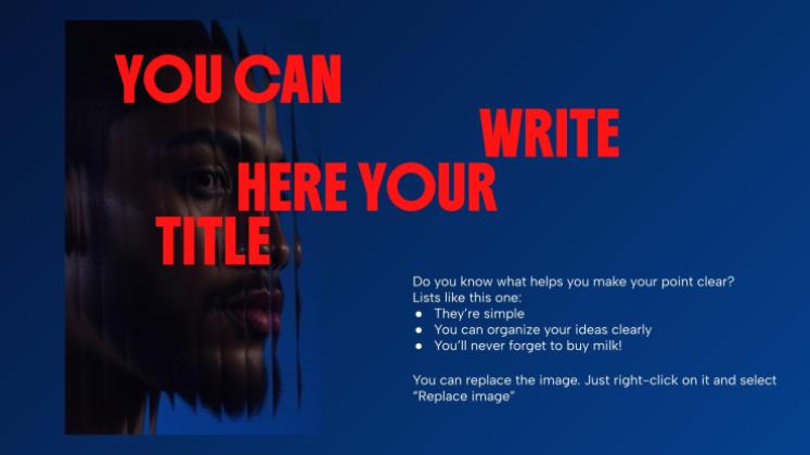 Modelo de apresentação Impacto da tipografia em negrito