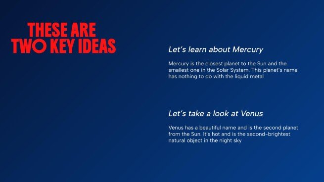 Modelo de apresentação Impacto da tipografia em negrito