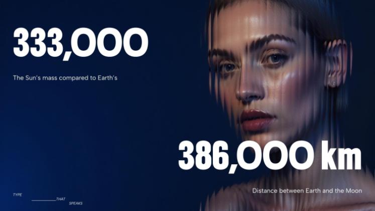 Modelo de apresentação Impacto da tipografia em negrito