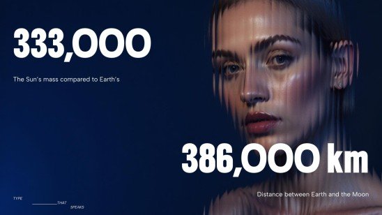 Modelo de apresentação Impacto da tipografia em negrito