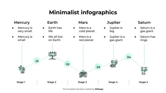 Minimalist Infographics presentation template 