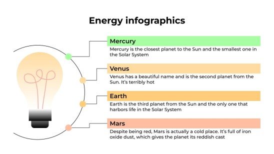 Modelo de apresentação Infográficos de energia