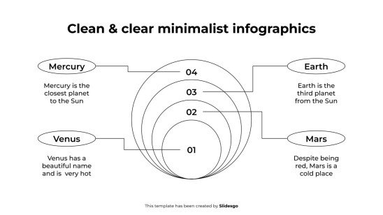 Infographies minimalistes claires et nettes Modèles de présentation