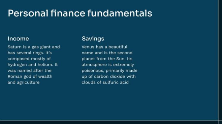 금융 교육 프레젠테이션 템플릿