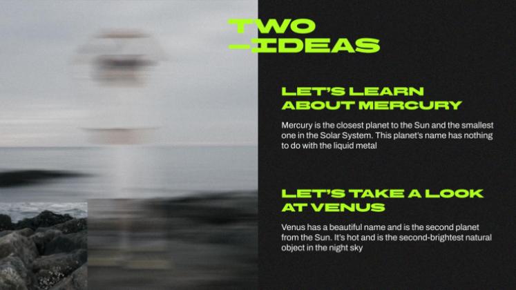 Bold Typography Impact presentation template 