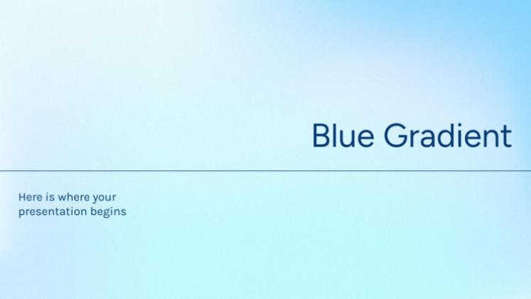 Plantilla de presentación Degradado azul