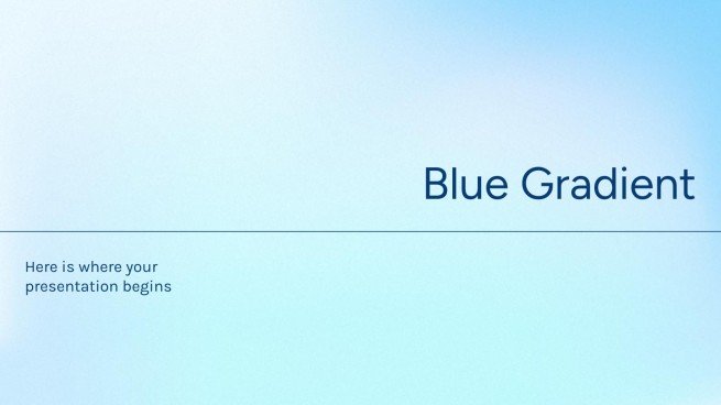 Plantilla de presentación Degradado azul