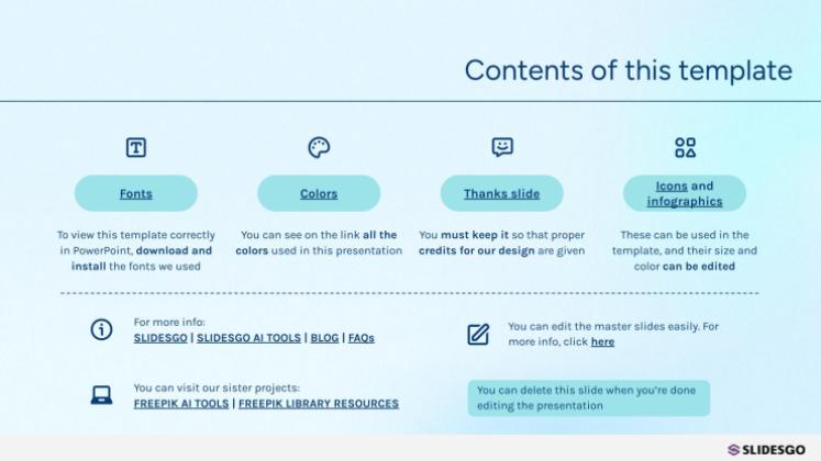 Plantilla de presentación Degradado azul