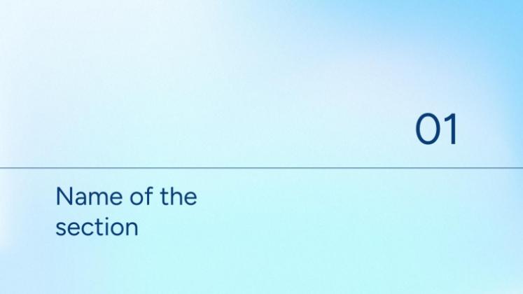 Plantilla de presentación Degradado azul