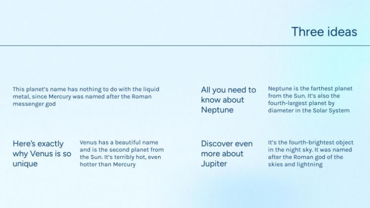 Plantilla de presentación Degradado azul