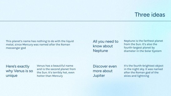 Plantilla de presentación Degradado azul