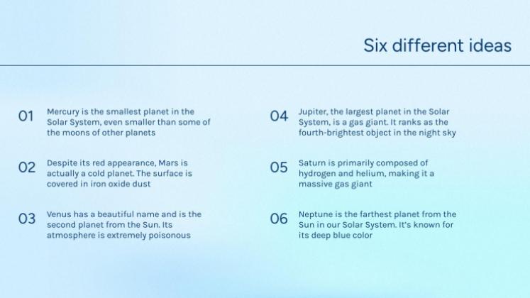 Plantilla de presentación Degradado azul