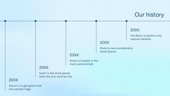 Plantilla de presentación Degradado azul