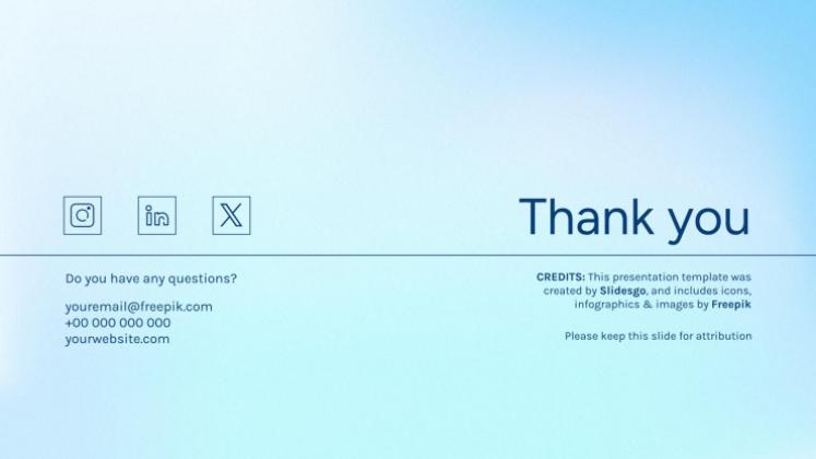 Plantilla de presentación Degradado azul