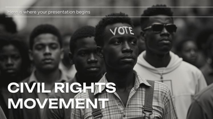 시민권 운동 프레젠테이션 템플릿