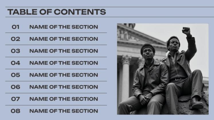 시민권 운동 프레젠테이션 템플릿