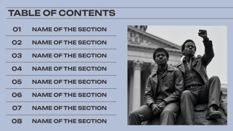 시민권 운동 프레젠테이션 템플릿