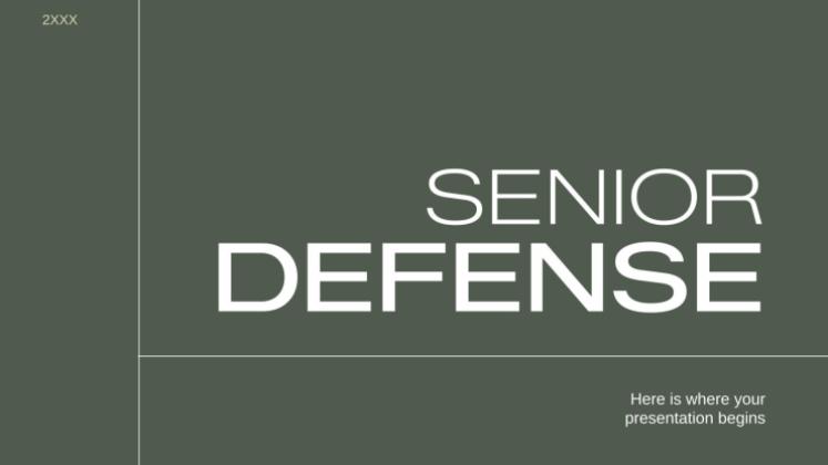 Plantilla de presentación Defensa Superior