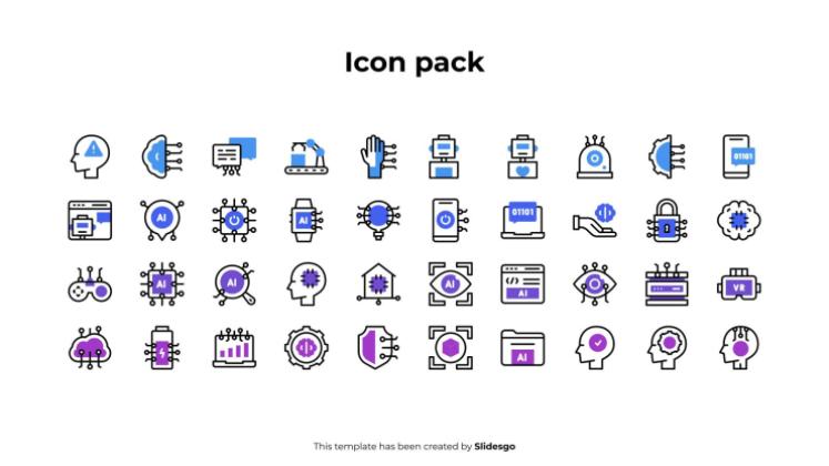 KI-Tech-Infografiken Präsentationsvorlage