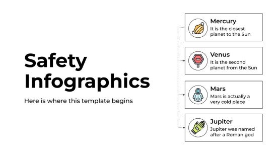 Modelo de apresentação Infográficos de segurança