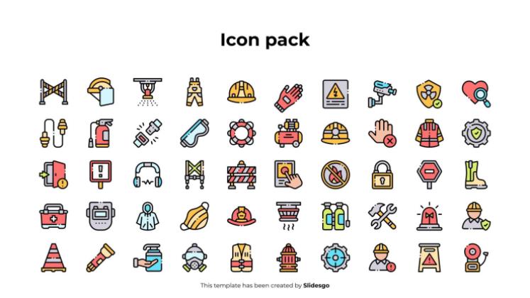 Modelo de apresentação Infográficos de segurança