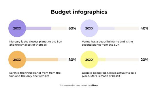 예산 인포그래픽 프레젠테이션 템플릿