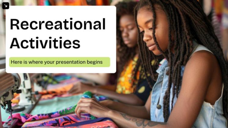 Modelo de apresentação Atividades Recreativas