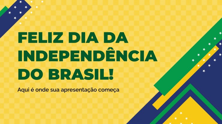 Plantilla de presentación Feliz día de la independencia de Brasil!