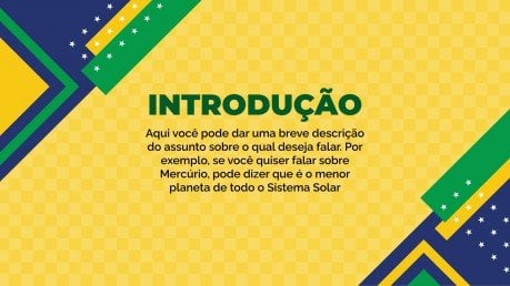 Plantilla de presentación Feliz día de la independencia de Brasil!