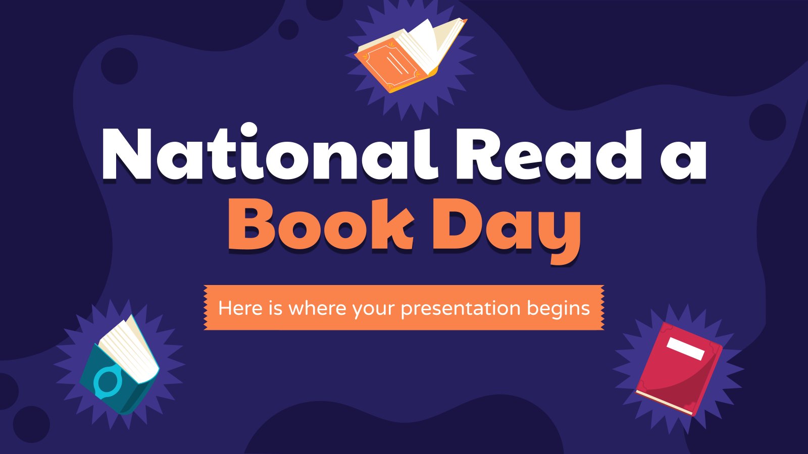 National Read a Book Day presentation template 