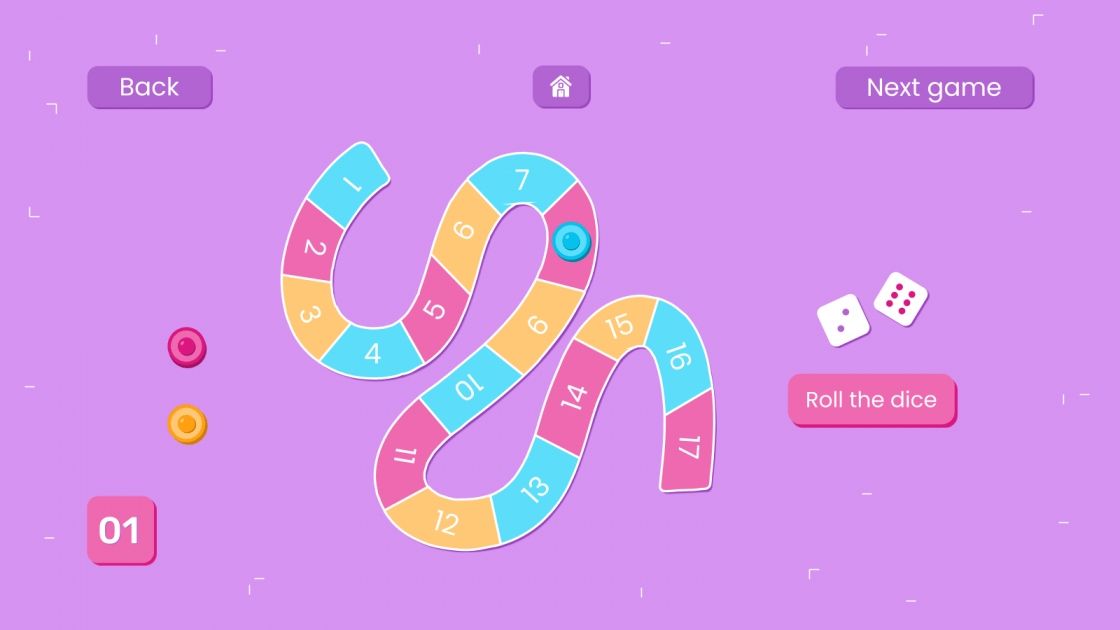 Learning Board Game Google Slides theme & PPT template