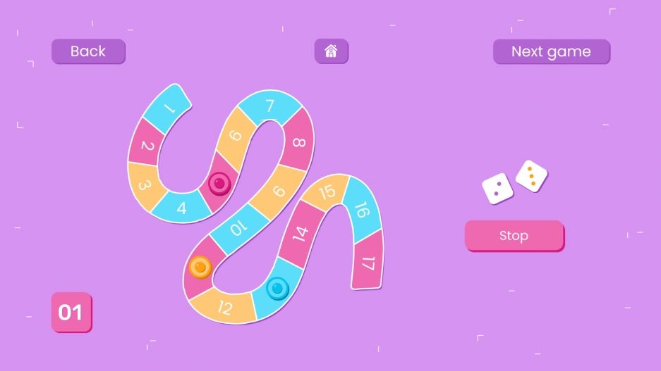 Learning Board Game Google Slides theme & PPT template