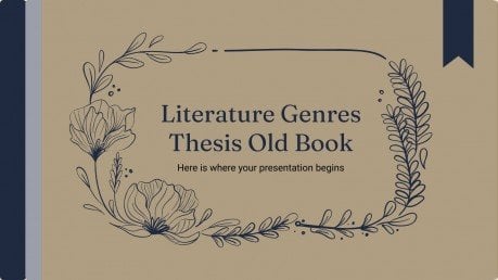 Literature Genres Thesis Old Book Style presentation template 