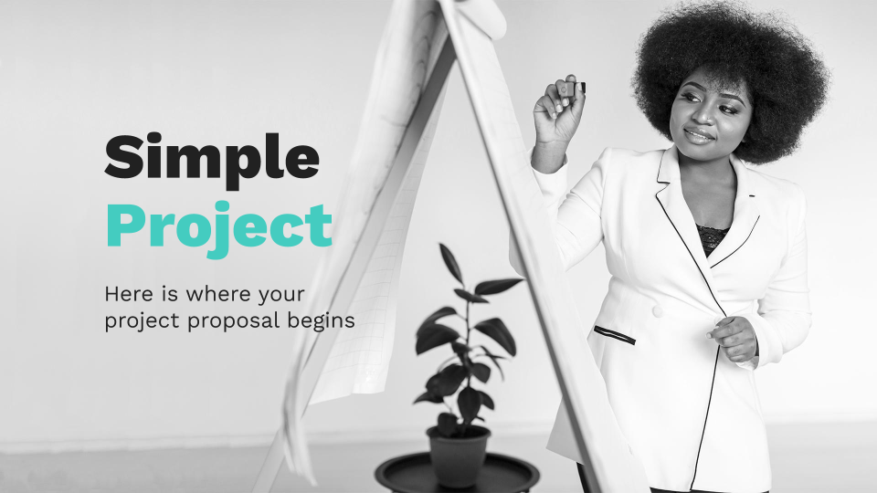 Simple Project Proposal presentation template 