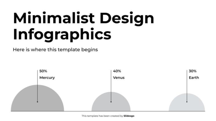 Minimalistische Design-Infografiken Präsentationsvorlage