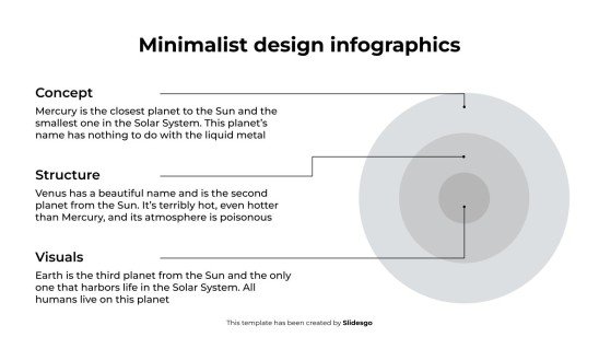Minimalistische Design-Infografiken Präsentationsvorlage
