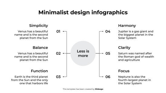 Minimalistische Design-Infografiken Präsentationsvorlage