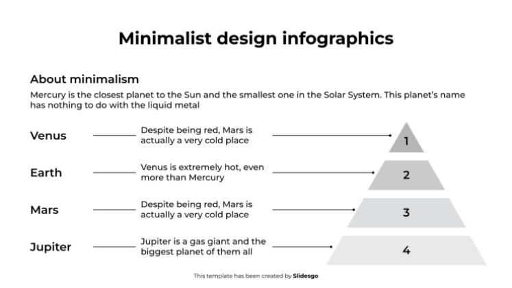 Minimalistische Design-Infografiken Präsentationsvorlage
