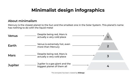Minimalistische Design-Infografiken Präsentationsvorlage