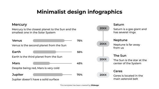 Minimalistische Design-Infografiken Präsentationsvorlage