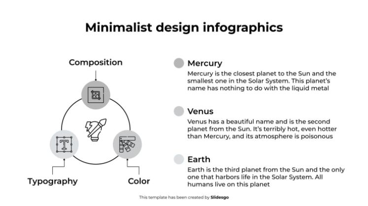 Minimalistische Design-Infografiken Präsentationsvorlage