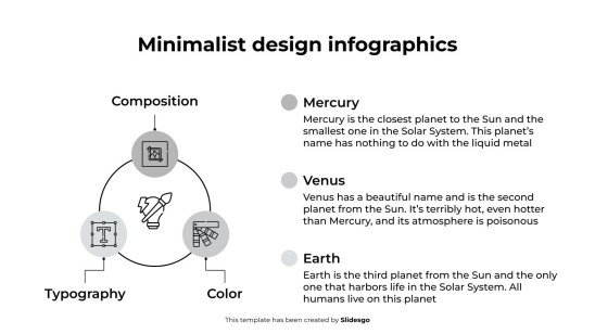 Minimalistische Design-Infografiken Präsentationsvorlage
