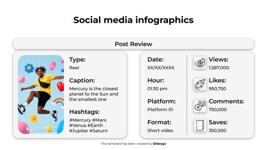 Plantilla de presentación Infografías de redes sociales