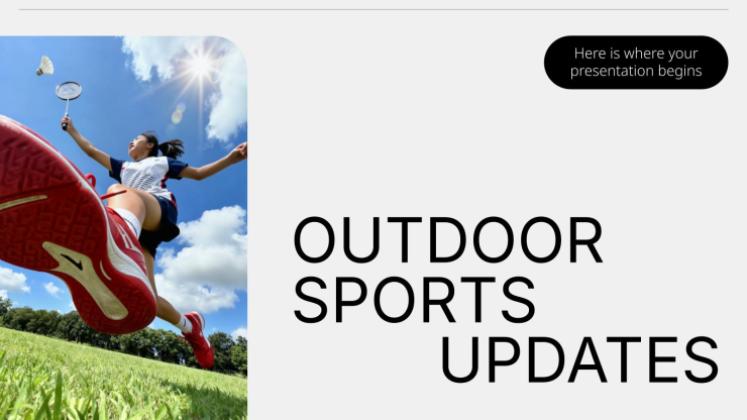 Modelo de apresentação Atualizações de esportes ao ar livre