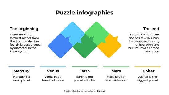Modelo de apresentação Infográficos de quebra-cabeça