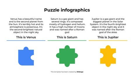 Modelo de apresentação Infográficos de quebra-cabeça